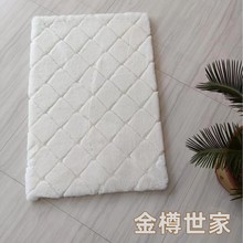 奶白色簡約兔毛絨家用地墊進門口墊卧室地毯吸水腳墊浴室防滑墊子