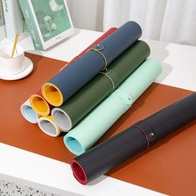 皮革鼠標墊桌墊定制大號批發電腦桌墊學生書桌課桌寫字墊雙色防水