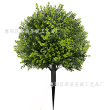 澤辰跨境Temu新款春夏季庭院綠化爆款地插樹仿真綠植家居裝飾品