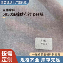5850輕薄型不沉水洗工藝有紡襯布批發不變形無彈力定型服裝里襯布