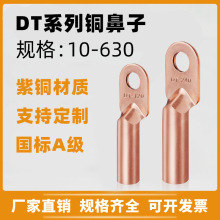 廠家批發DT銅鼻子10-630平方線鼻子接線端子紫銅接頭線耳國標A級