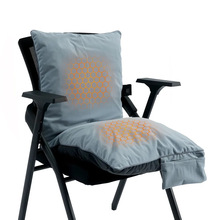 跨境居家便攜式背靠椅墊辦公室家用電池供電法蘭絨加熱座墊加熱椅