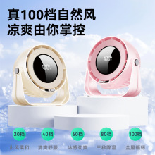 新款小型桌面風扇靜音辦公室家用台式電扇USB充電卧室強力電風扇