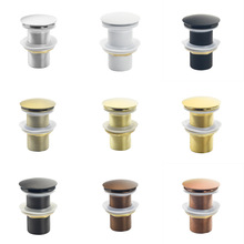 鋅合金不銹鋼銅面盆彈跳下水器洗手盆排水器G1 1/4"