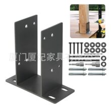 郵筒立柱底座T形連接件加厚加寬亞馬遜廠家黑色4X4英寸郵箱立柱