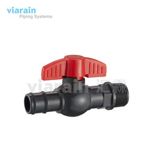 匯霖viarain23mm軟管接口PVC塑料球閥 3/4''螺紋快開蝶形手柄閥門