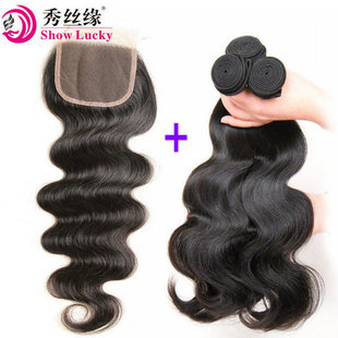 Wٰl ˰lz Body Wave Human Hair With 4*4 Lace Closure