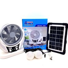 太陽能充電風扇廠家戶外家用外貿熱銷戶外家用LED台扇6寸桌面風扇