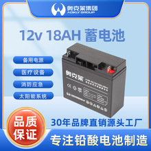 奧克萊6-FM-18鉛酸閥控蓄電池12v18ah 電瓶 消防太陽能儲能電瓶
