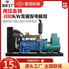 定制300KW柴油發電機組同步交流電機濰坊純銅無刷發電機
