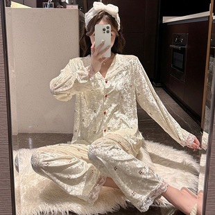 Gold Velvet Pajamaszq˯ŮʿL߼AﶬҾӷb