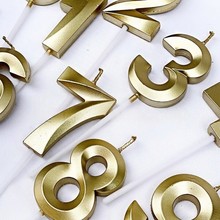 歌劇院數字生日蠟燭 INS網紅創意浪漫派對金銀色蠟燭周歲蛋糕裝飾