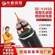 湖北廠家ZC-YJV22低煙無鹵阻燃鎧裝電纜 電線電纜國標銅芯足米阻