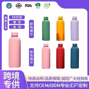 新款跨境不銹鋼美式小口瓶304保溫杯戶外車載運動水瓶保溫杯水壺