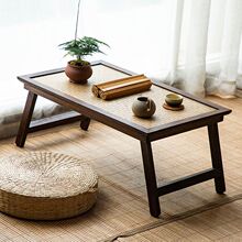 日式禪意家用折疊炕桌矮桌飄窗小茶幾榻榻米桌子陽台茶桌實木茶台