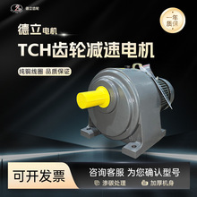 TCH減速機減速電機卧式三相斜齒輪電機馬達380v可配變頻應用廣泛