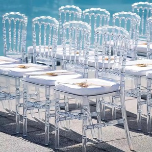 Clear Acrylic  Crystal Resin Dining Chairs For Wedding