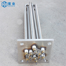 供應模溫機電熱管 304不銹鋼方法蘭加熱管 220V380V6KW法蘭電加熱