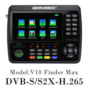 DVB-S/X2/S2X H.265 V10 Finder Max satellite finder lǌ