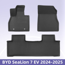 適用於BYD SeaLion 7 EV2024-20253D全天候材質XPE汽車腳墊尾箱墊