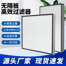 高效過濾器h14無隔板送風口高效過濾網ffu空氣凈化器濾芯廠家批發