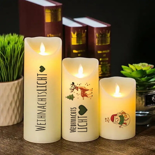 6pcs Candle Tattoos Christmas }QϞTNbyNb