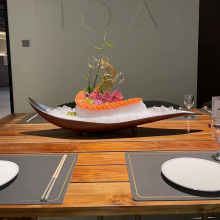 海鮮刺身盤三文魚拼盤干冰創意日式料理餐具金枝玉葉商用高檔盤子