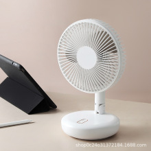新款桌面風扇USB充電風扇自動搖頭折疊家用台式迷你電風扇