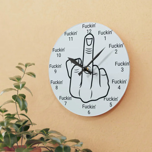 羳Middle finger Wall ClockҾbˇg򄡒R