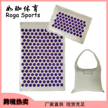 跨境針刺墊穴位按摩墊亞麻蓮花針刺按摩墊椰棕墊蕎麥枕頭瑜伽墊