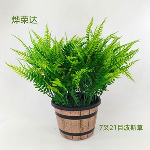 7叉波斯草仿真蕨類仿真植物蕨葉塑料裝飾綠植插件家居裝飾品配件