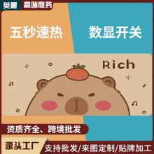 冬季暖手加熱墊辦公加熱鼠標墊超大發熱保暖鼠標墊電腦桌暖桌墊