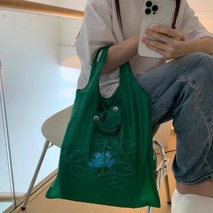 卡通折疊滌綸購物袋 大容量環保便攜折疊購物袋環保手提袋定做