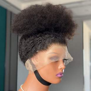 羳Afro kinky curly wig360lace 100%human hairǰٽzٰl