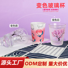 冷變感溫變色杯喝酒小玻璃水杯創意禮品套裝玻璃變色燒酒杯子廠家