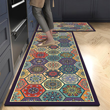 復古花磚硅藻泥地墊輕奢廚房吸水吸油腳墊浴室防滑地墊跨境代發