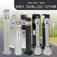 酒店滅煙立式正方形鐵烤漆煙灰柱商場吸煙室固定圓形不銹鋼煙灰桶