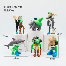 抖音美國山海經木棍人結合版海市tungtungsahur異獸搞怪抽象手辦