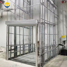 316不銹鋼升降平台2噸電動液壓導軌鏈條式貨梯3噸固定樓層升降機
