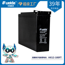 源頭工廠前置端子鉛酸蓄電池批發HX12-100FT（12V100Ah）黑色池殼