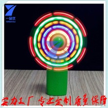 供應LED閃光小風扇 迷你LED電風扇 七彩閃光圈風扇