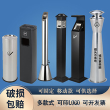 酒店滅煙立式正方形鐵烤漆煙灰柱商場吸煙室固定圓形不銹鋼煙灰桶