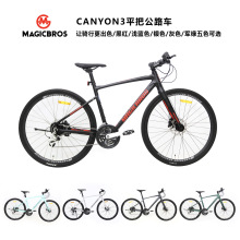 MAGICBROS戶外公路自行車男女式變速700C平把公路車24速碟剎單車