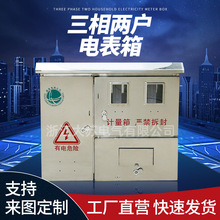 三相兩戶電表箱配電箱壁掛式家用室外防水不銹鋼明裝暗裝電表箱