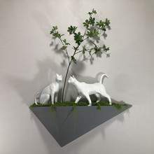 創意家居客廳庭院背景裝飾壁掛壁飾擺件跨境花盆花器插花容器新品