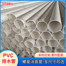 pvc排水管螺旋消音管75/110pvc/160隔音降噪下水管材給水管塑料管