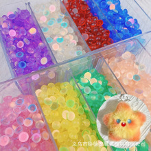 圓形樹脂仿貓眼光感娃娃平底眼睛配件DIY眼珠手工發簪鑲嵌材料