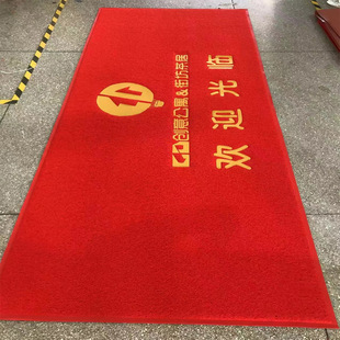 絲圈入戶門地墊印logo酒店迎賓電梯星期腳墊防水蹭泥室外防滑地毯
