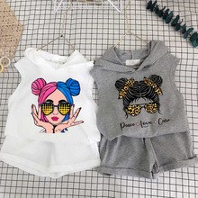 跨境童裝女童短褲套裝2025夏季新品女童背心兩件套韓版時尚夏裝潮