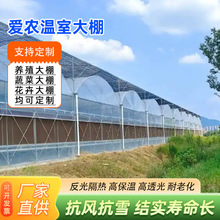 連棟大棚骨架橢圓管鋼管大棚養殖種植溫室大棚全套配件花卉拱形棚